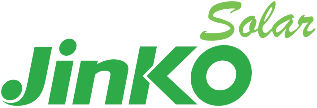logo de la marque Jinko Solar avec lettrage dynamique symbolisant l’innovation dans l’énergie photovoltaïque